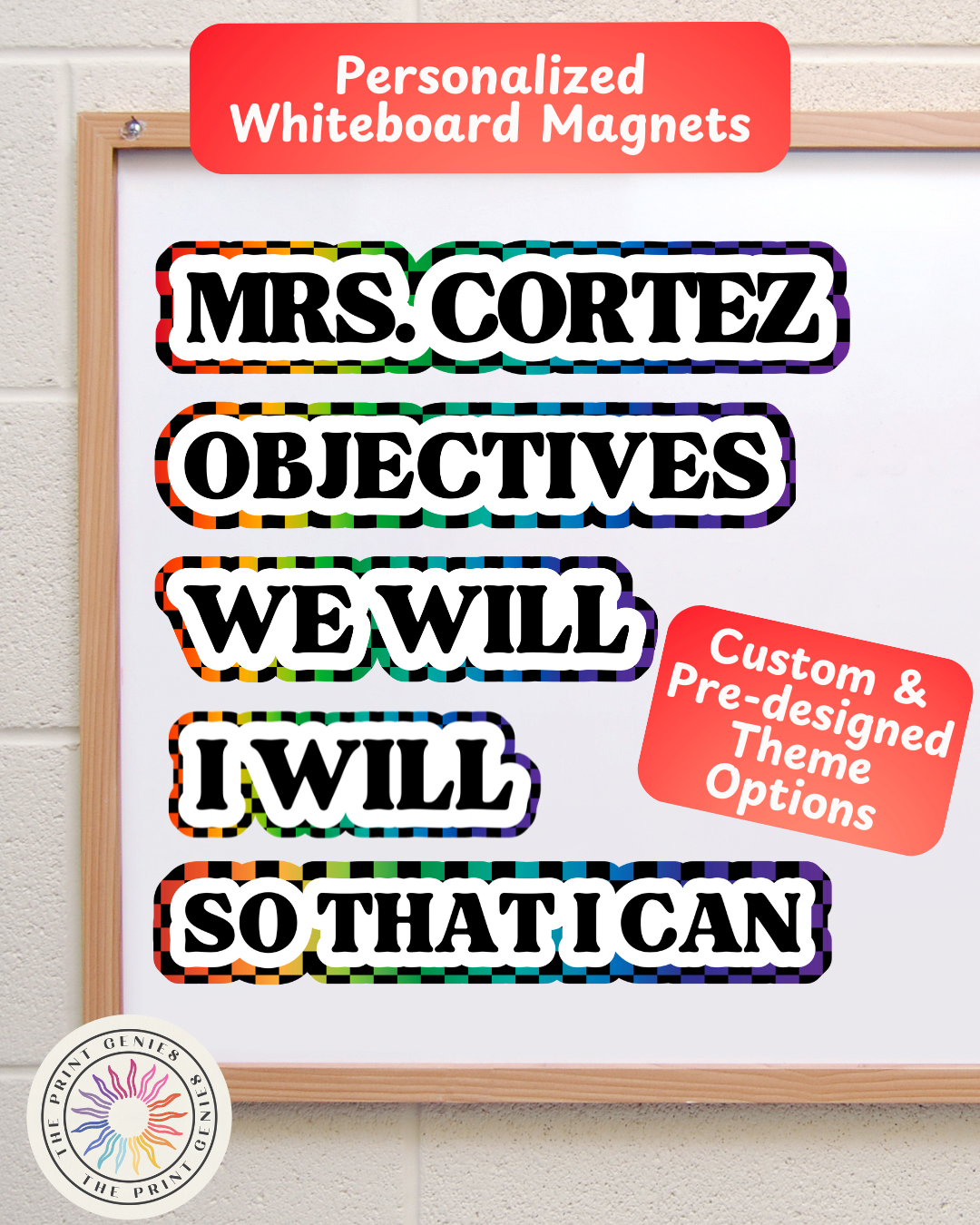 Personalized Whiteboard Magnets for Teachers