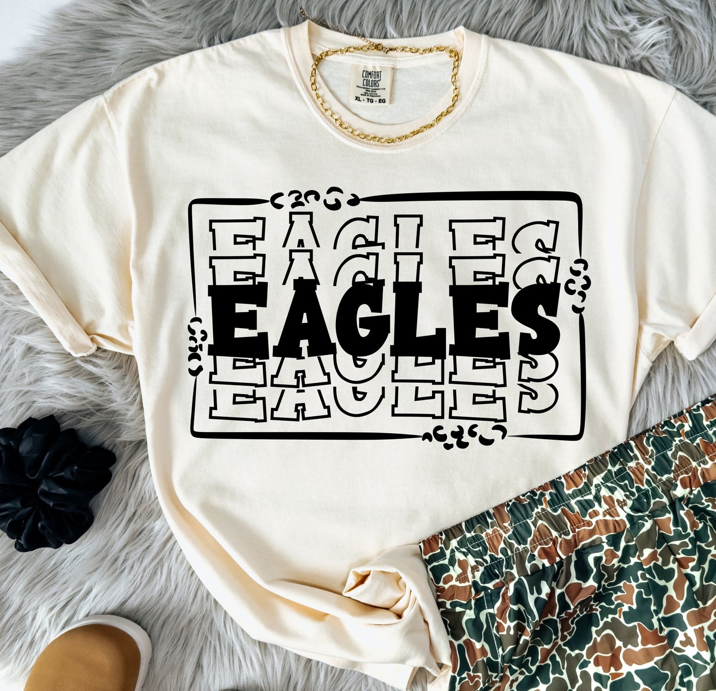 Stacked Mascot Tee | Custom School Spirit Shirt