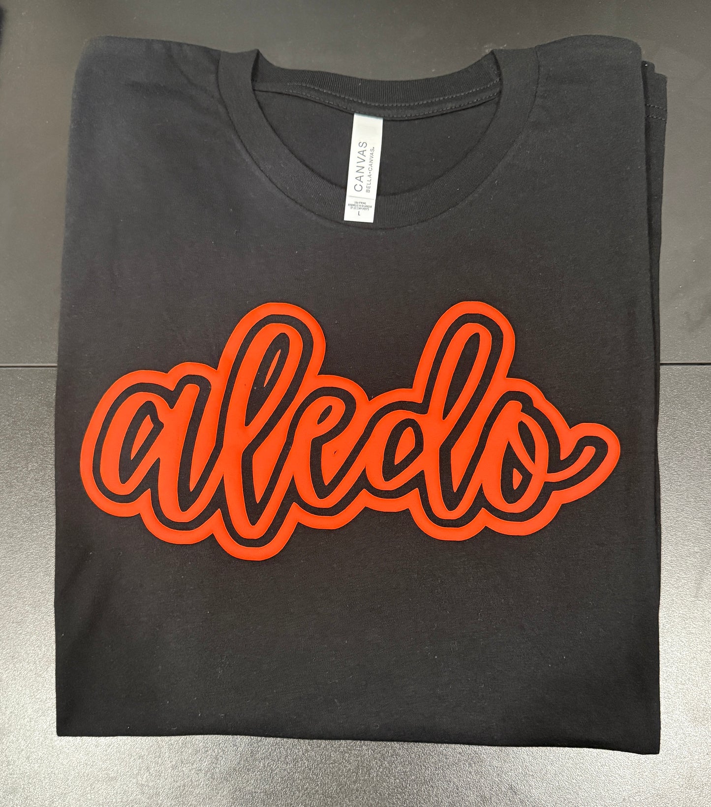 Aledo Script Pop Puff Tee
