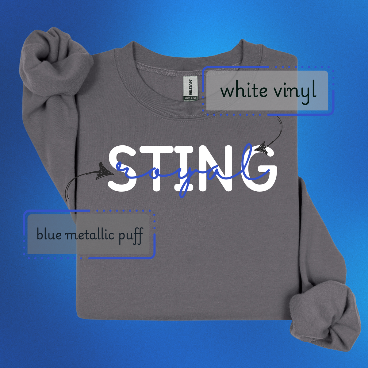 Charcoal Sting Royal Sweatshirt