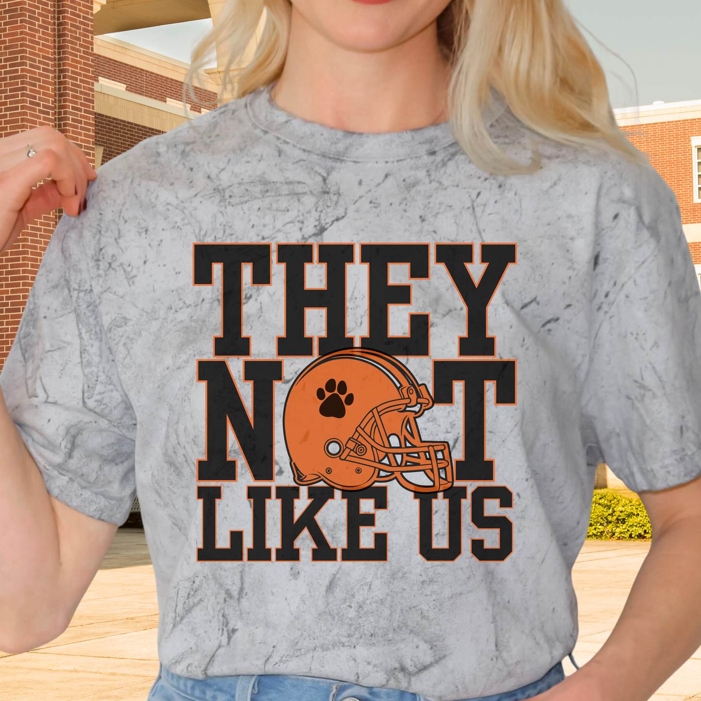 They Not Like Us Football Tee - Customizable Colors & Mascot