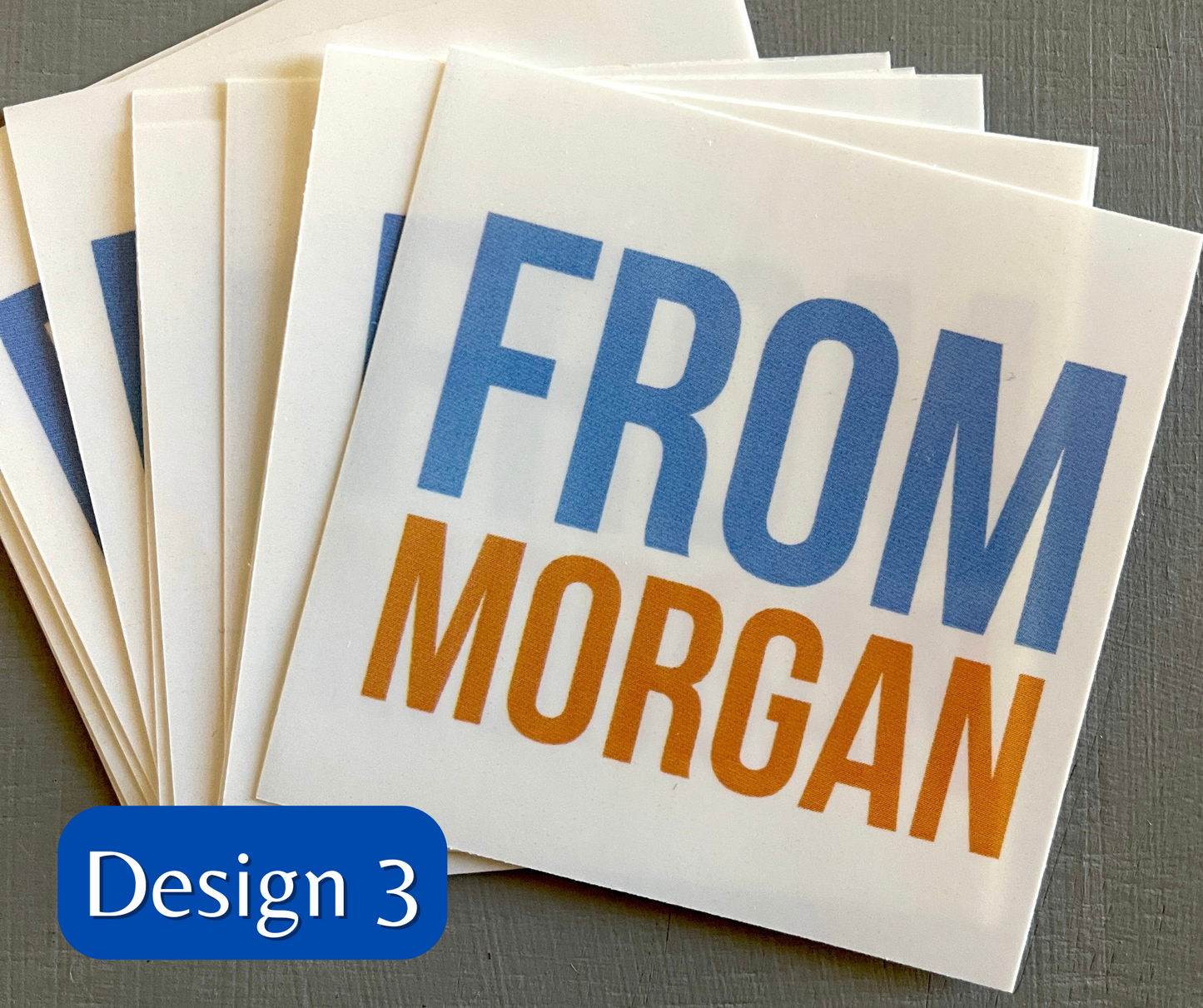Personalized Gift or Sticker Tags: From "NAME"