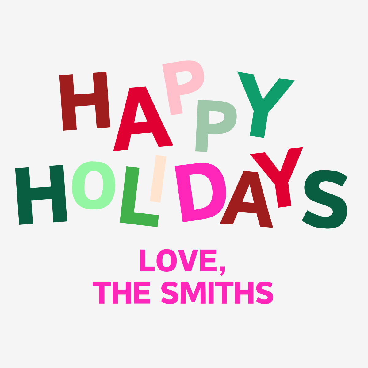 Fun Happy Holiday Personalized Gift Stickers