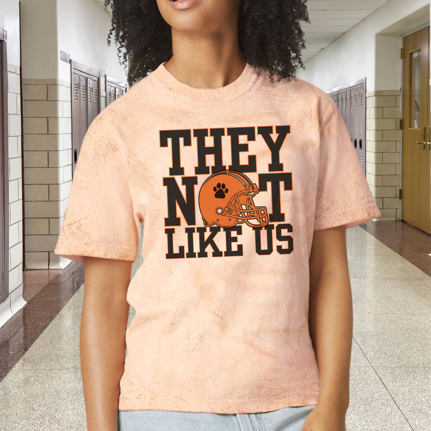 They Not Like Us Football Tee - Customizable Colors & Mascot