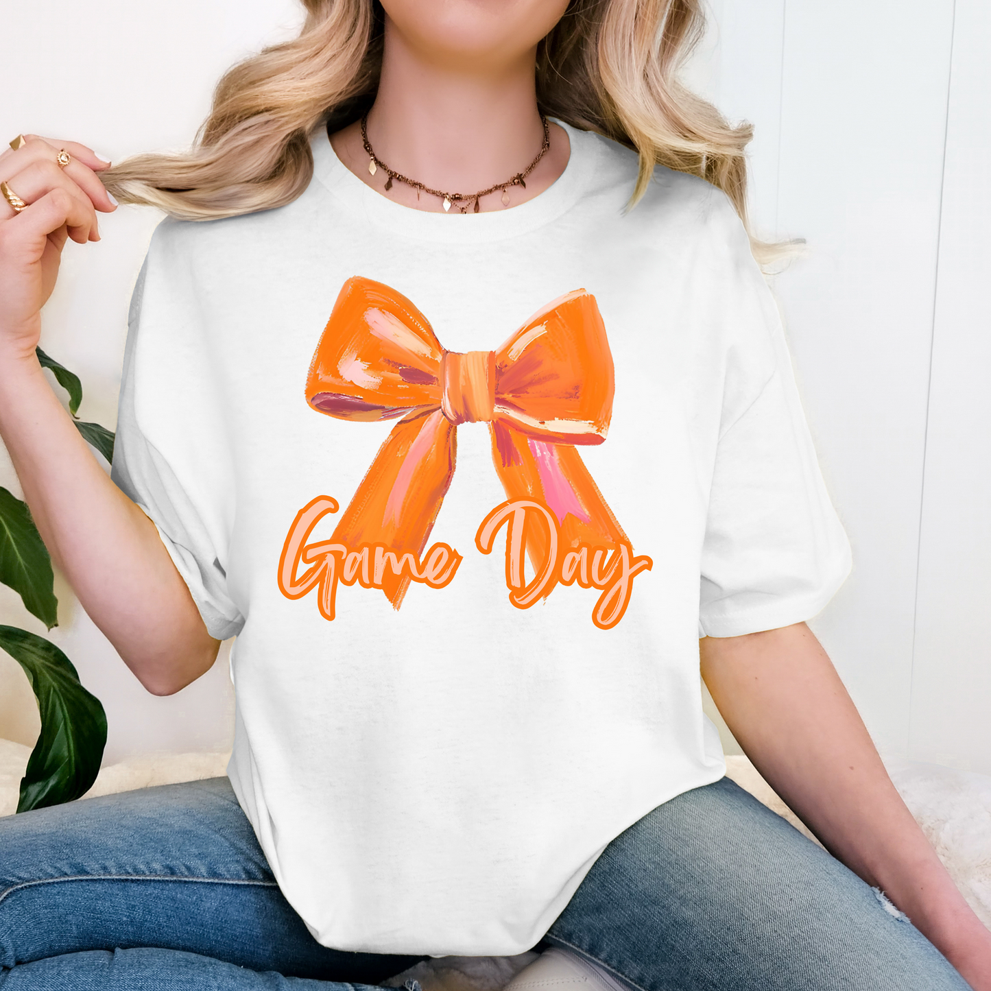 Vintage “Game Day” Bow – Orange