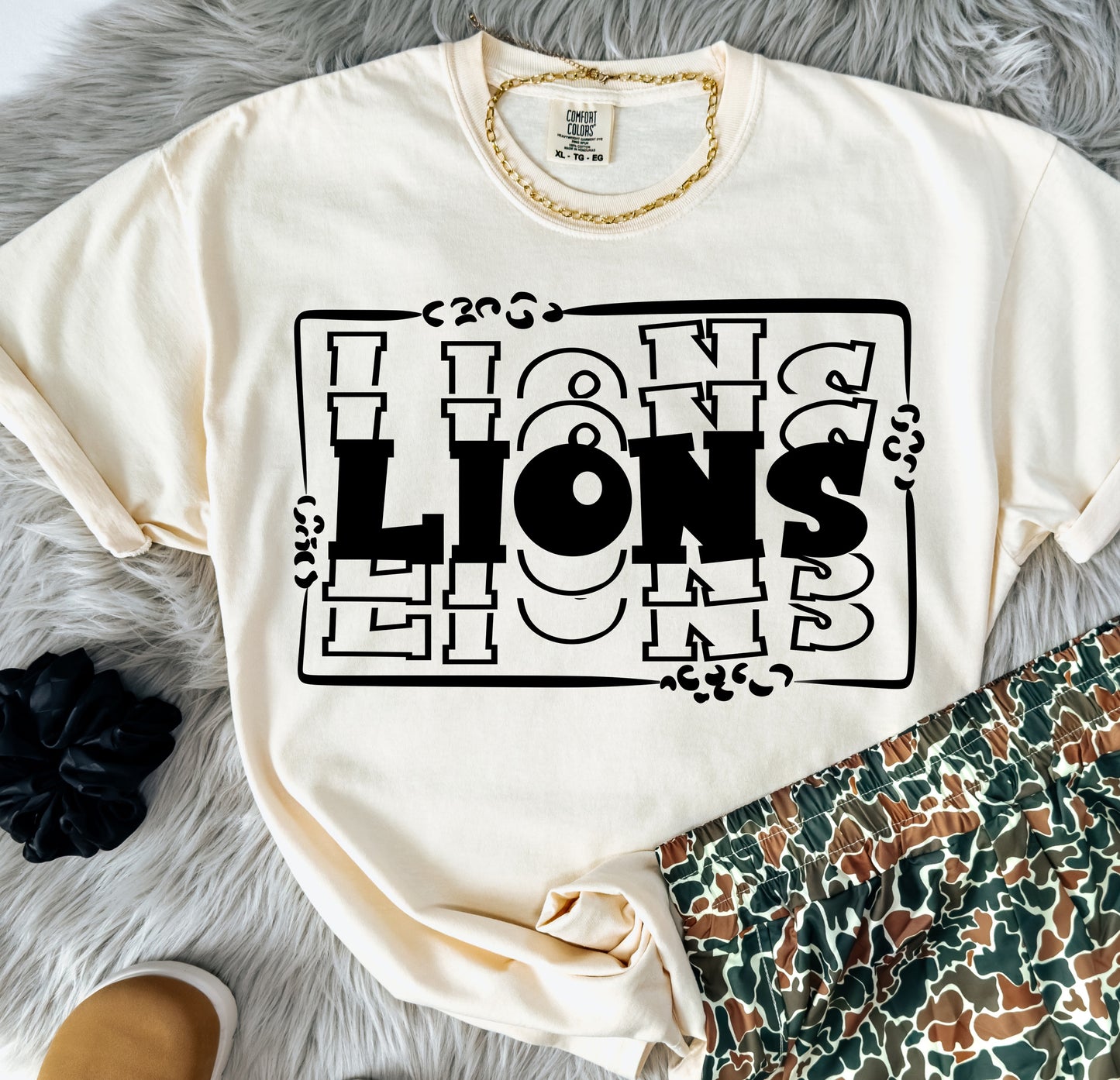 Stacked Mascot Tee | Custom School Spirit Shirt