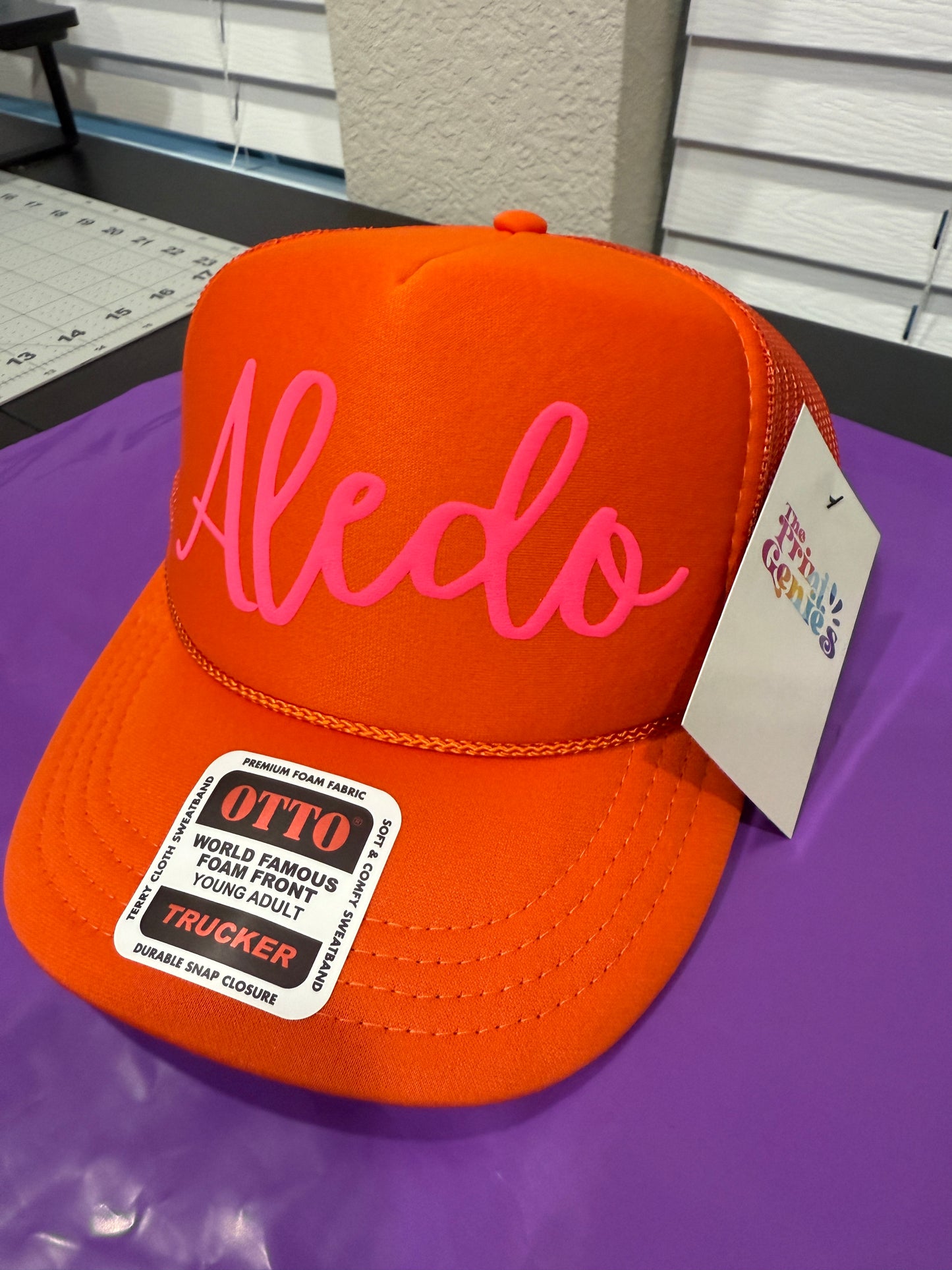 Custom 3D Puff Embossed Trucker Hat