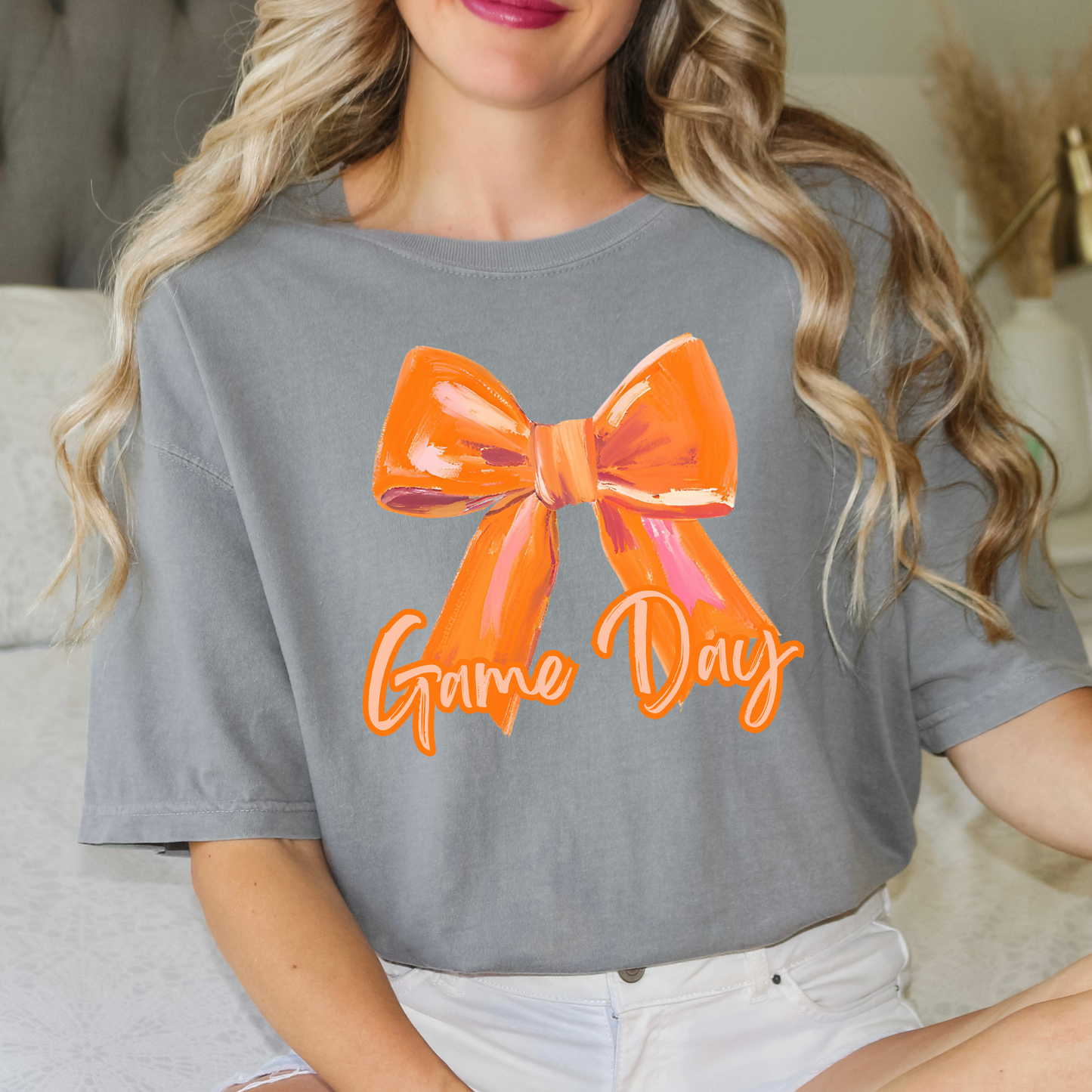Vintage “Game Day” Bow – Orange