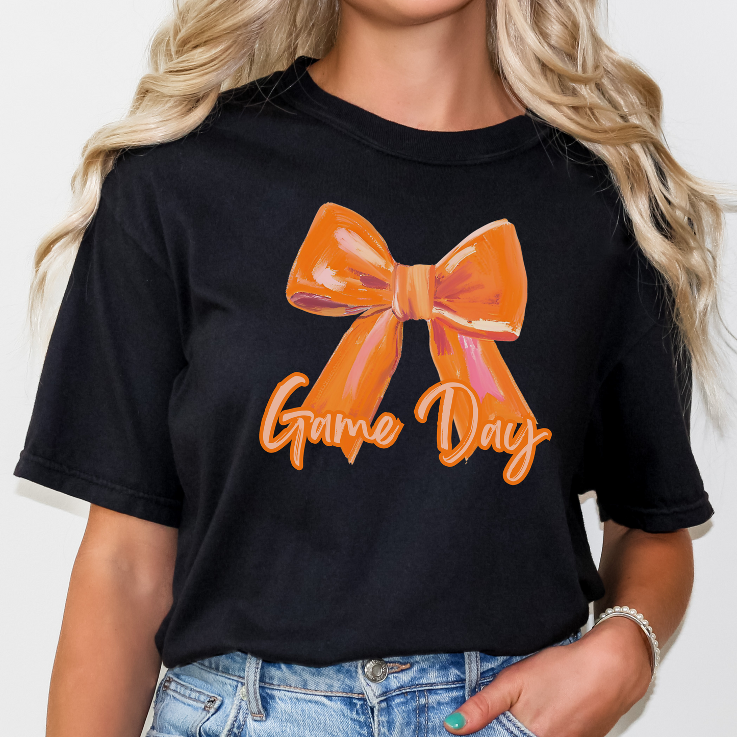Vintage “Game Day” Bow – Orange