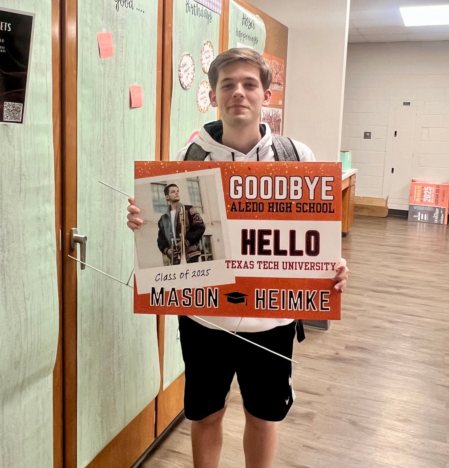 Goodbye High School, Hello College! Class of 2026 Senior Yard Sign