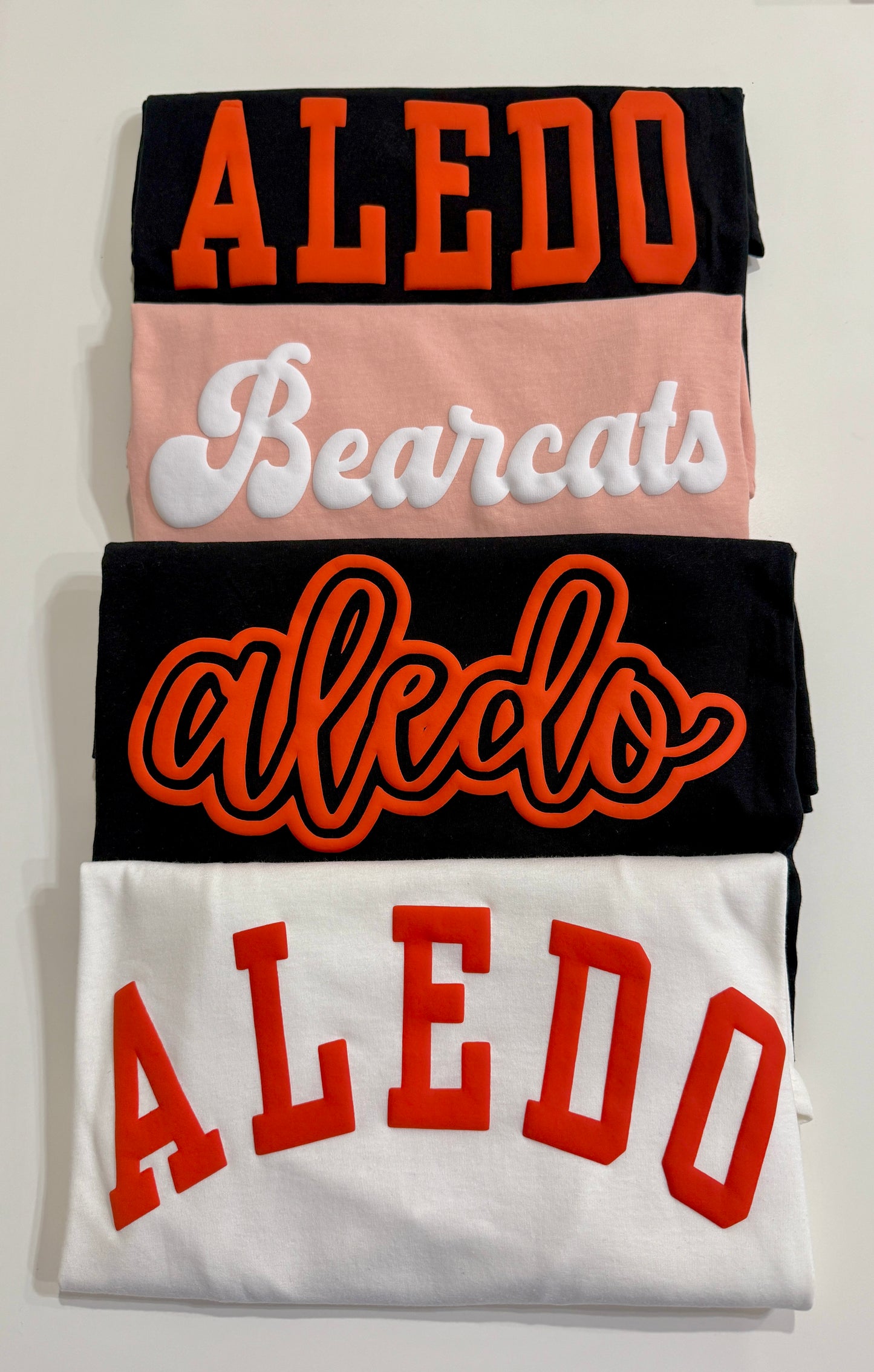 Aledo Script Pop Puff Tee