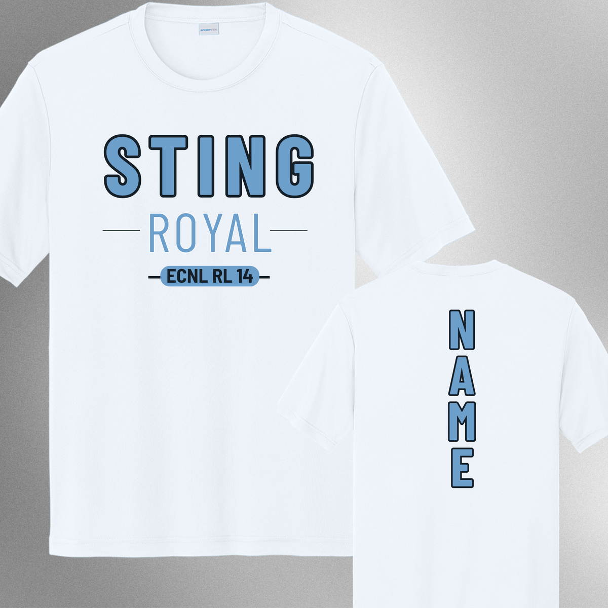 White Sting Royal Team Performance Tee