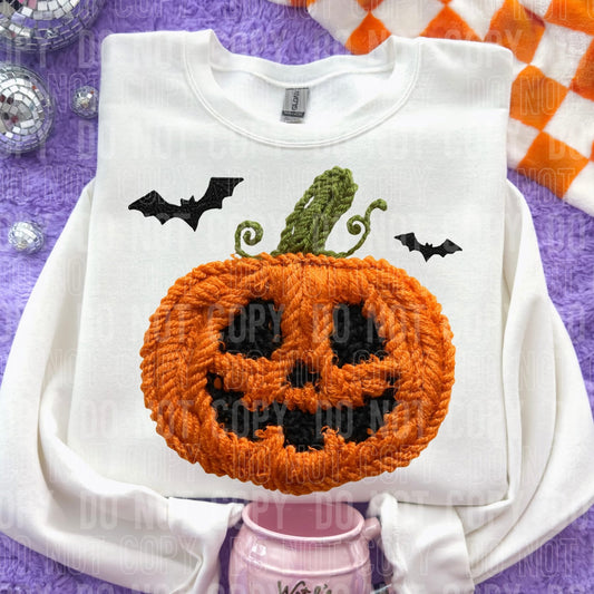 Spooky Knit Jack-O'-Lantern Tee