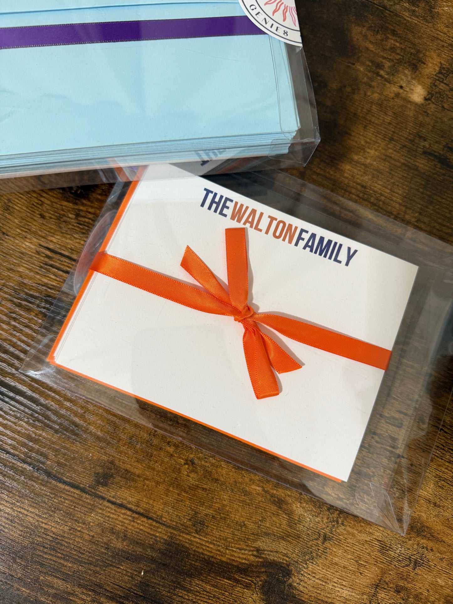Modern Style Personalized Stationary Flat Cards with Envelopes