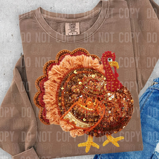 Sparkly Thanksgiving Turkey Tee