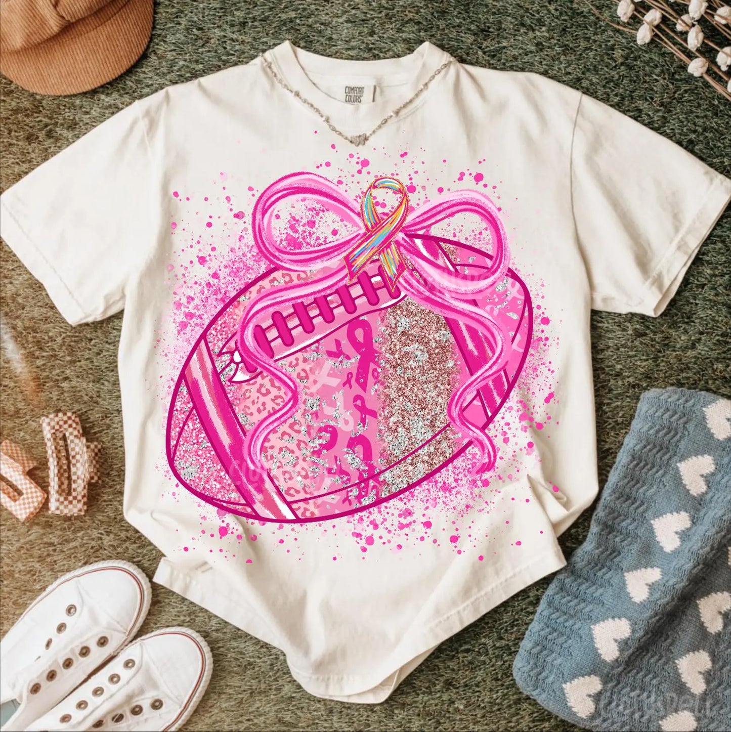 Sparkle Pink Out Football