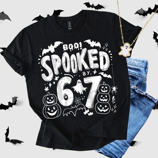 Boo! Spooked By 6/7 Black Tee