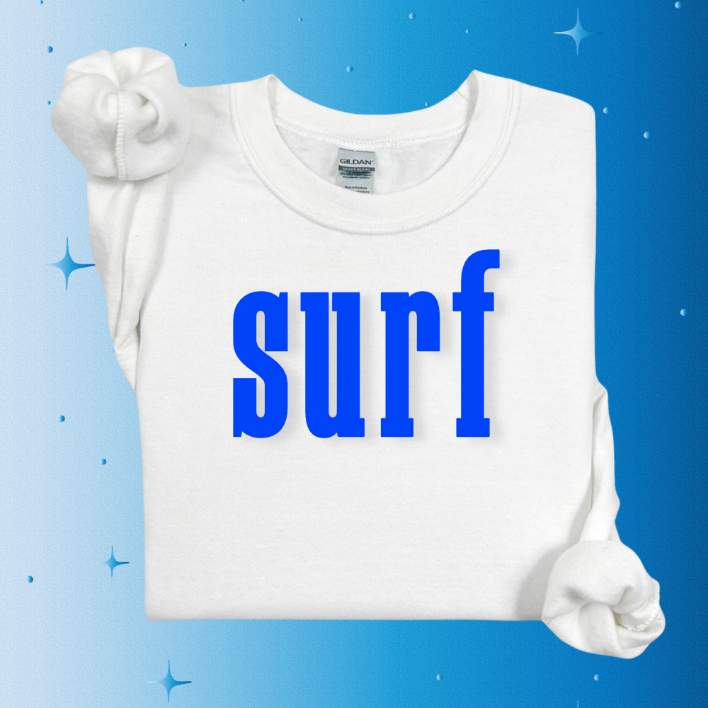 White Metallic Surf Sweatshirt