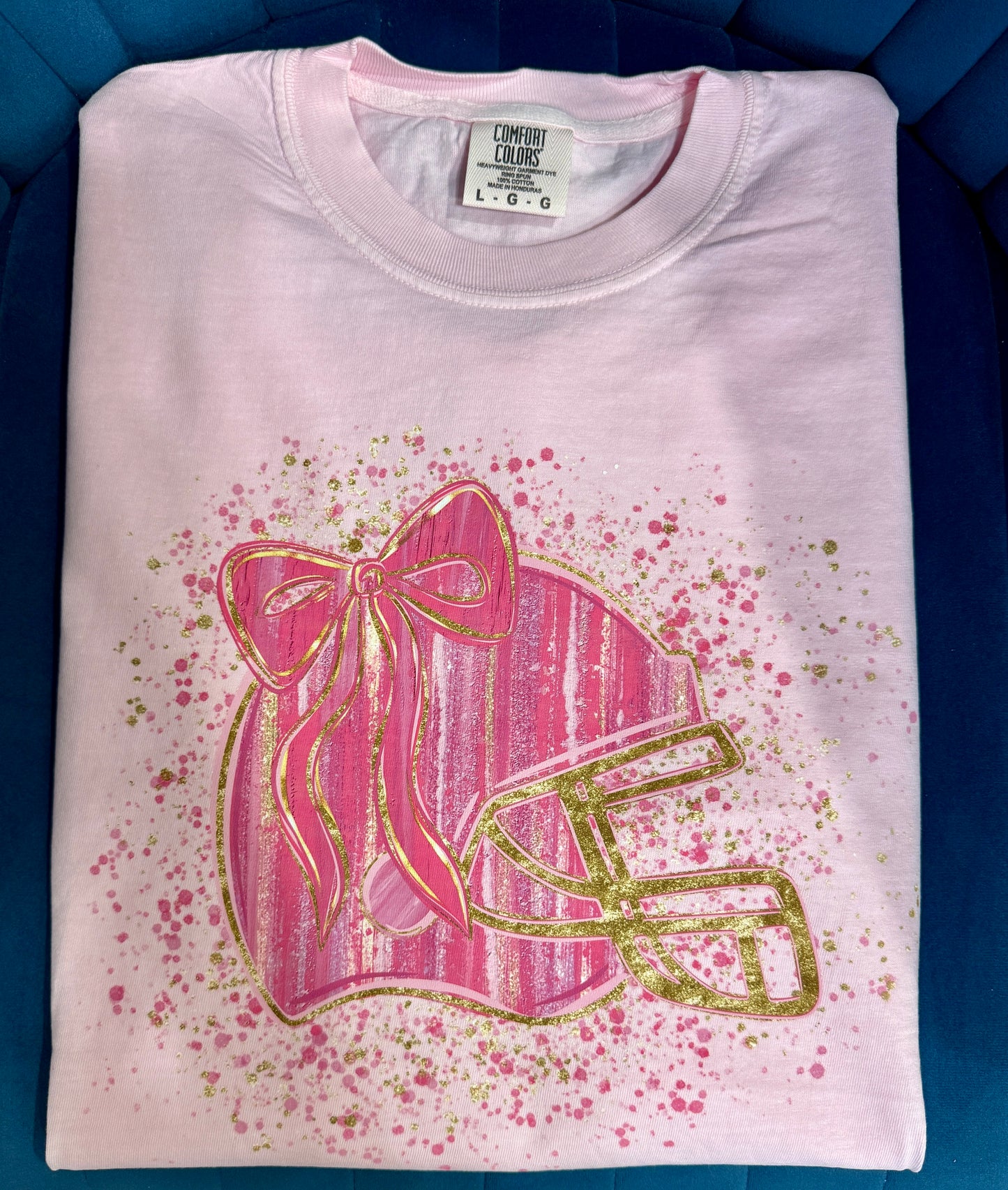 Preppy Pink Out Football Helmet