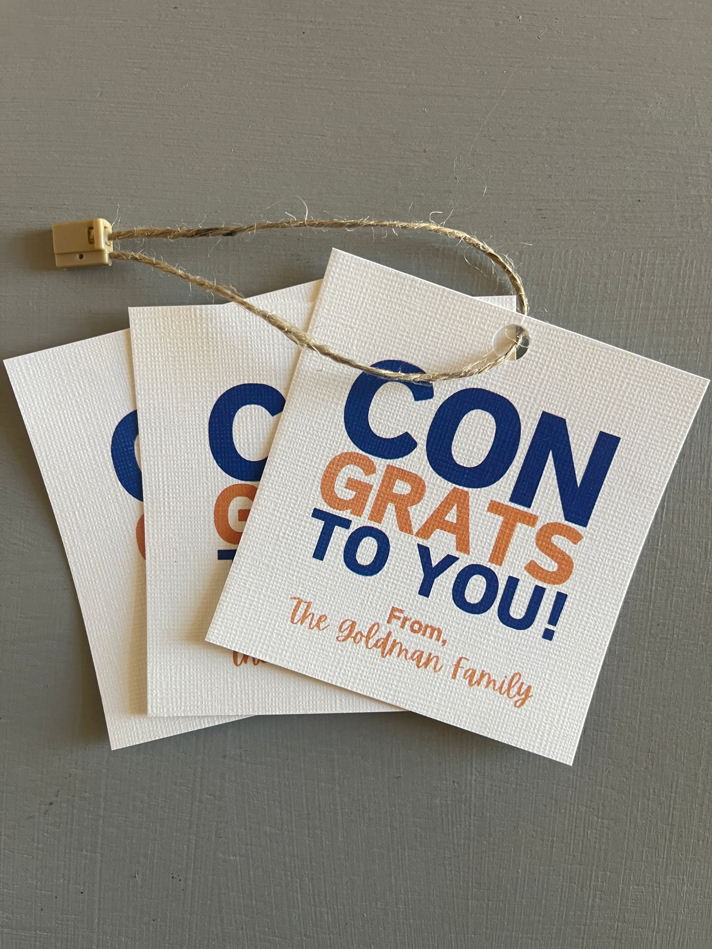 Personalized Gift or Sticker Tags: Congrats to You!