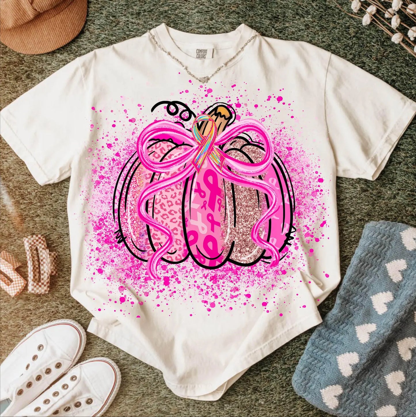 Sparkle Pink Out Pumpkin
