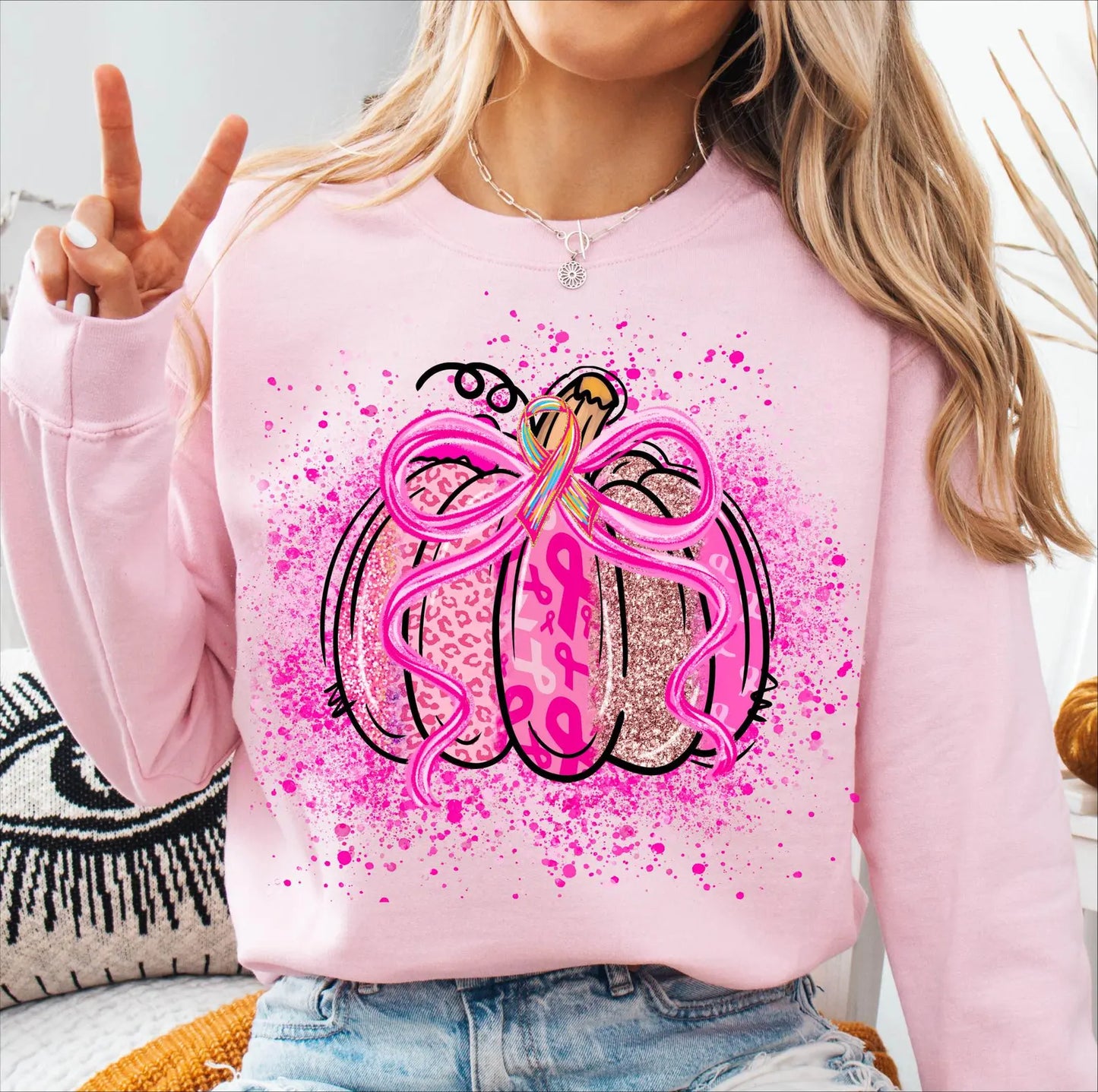 Sparkle Pink Out Pumpkin