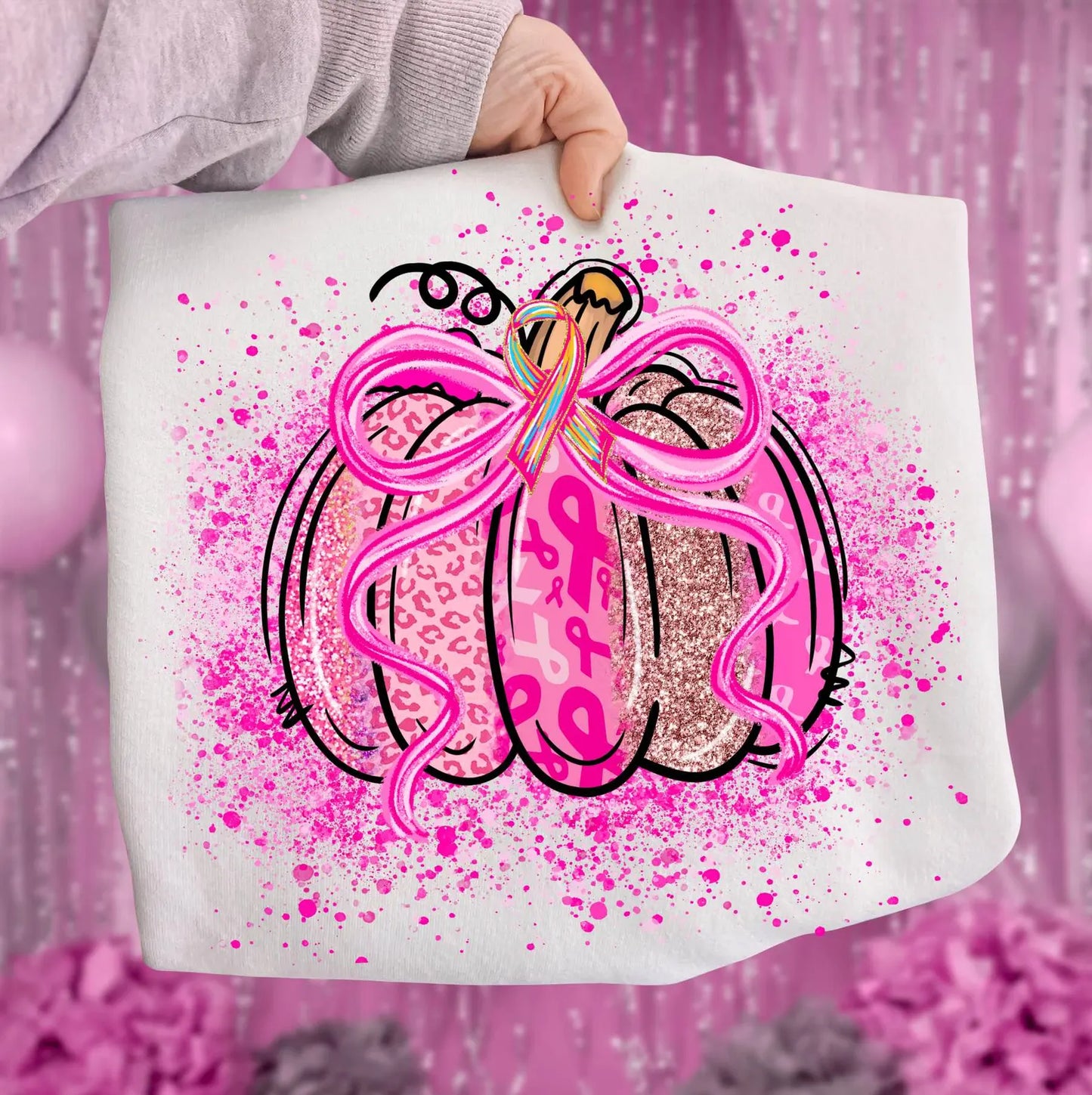 Sparkle Pink Out Pumpkin