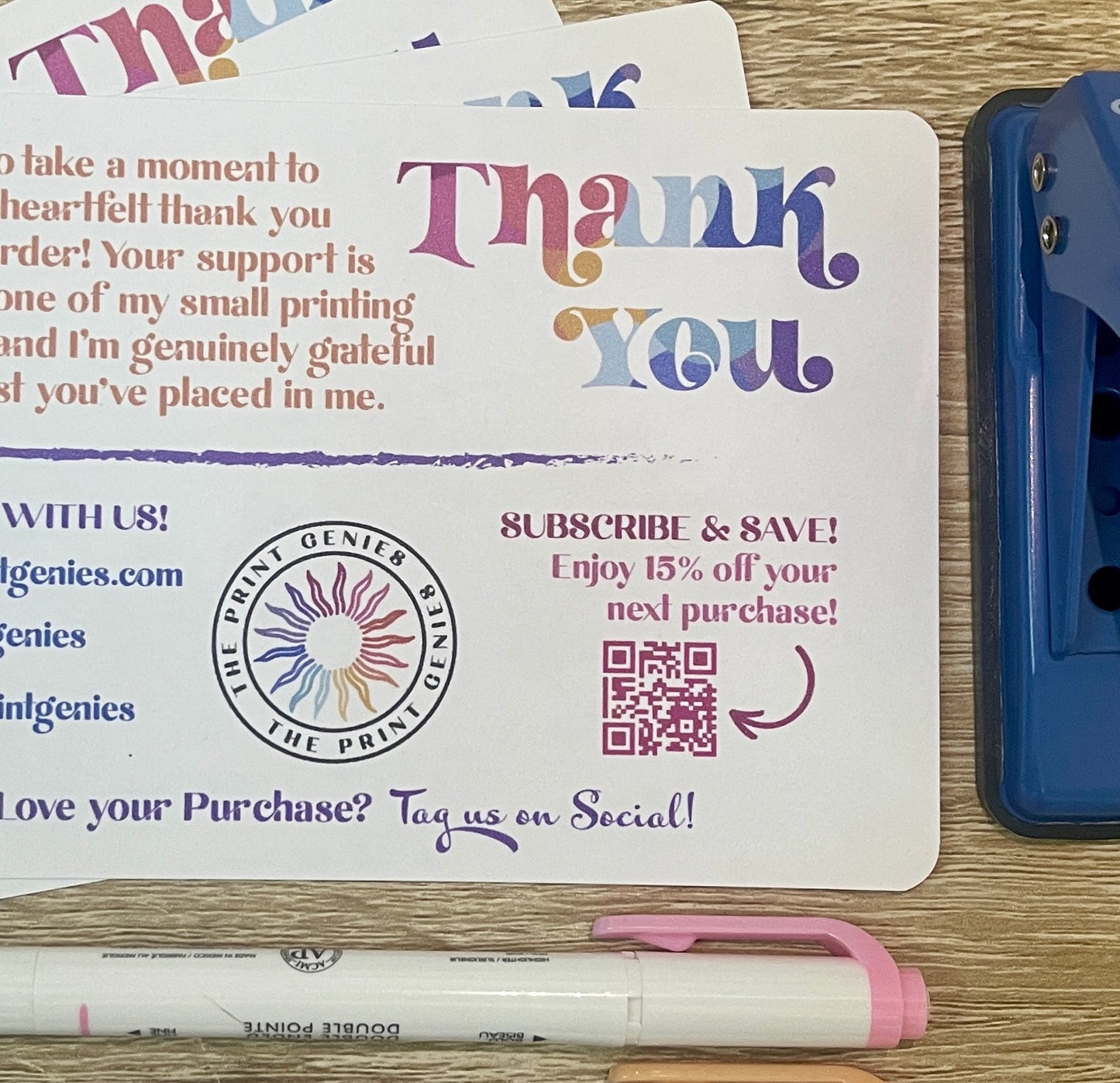 Custom Packaging Insert Cards 4x6