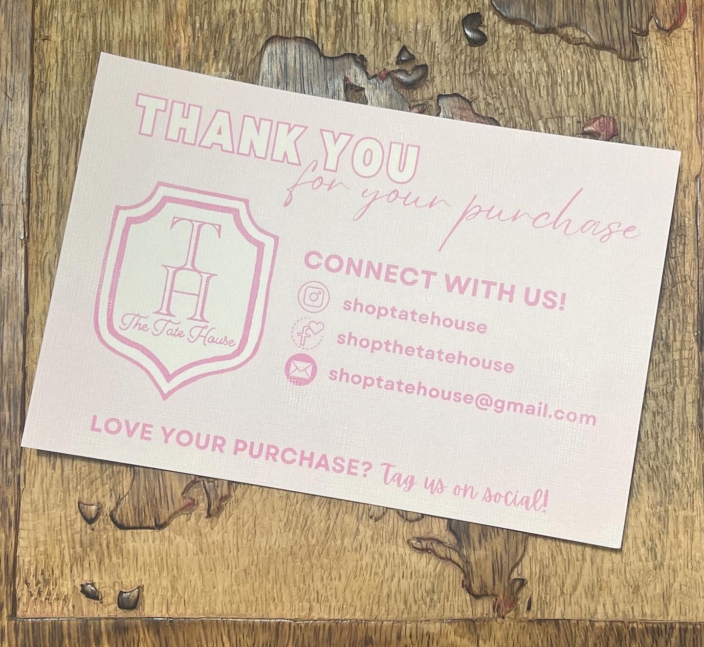 Custom Packaging Insert Cards 4x6