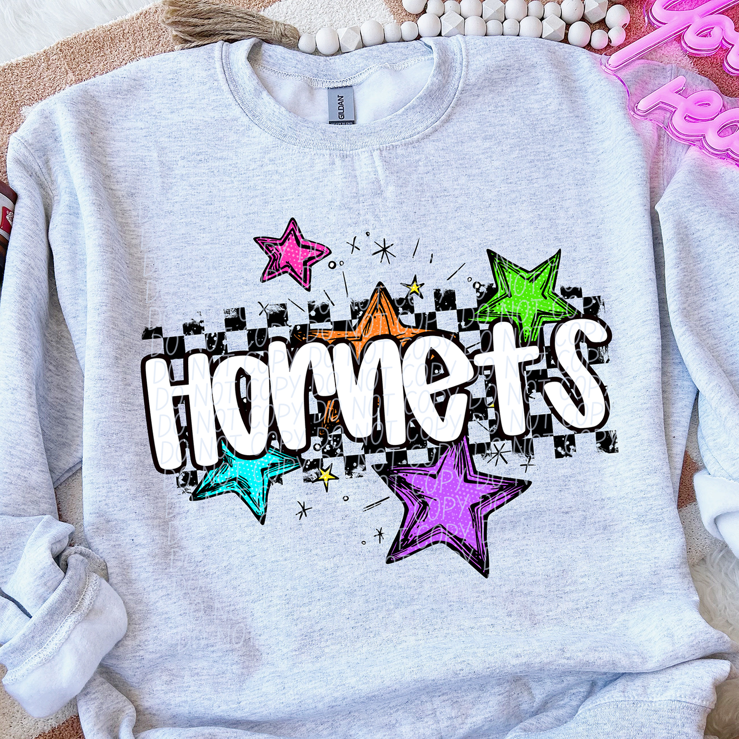 Bright Checkered Star Custom Mascots Shirt