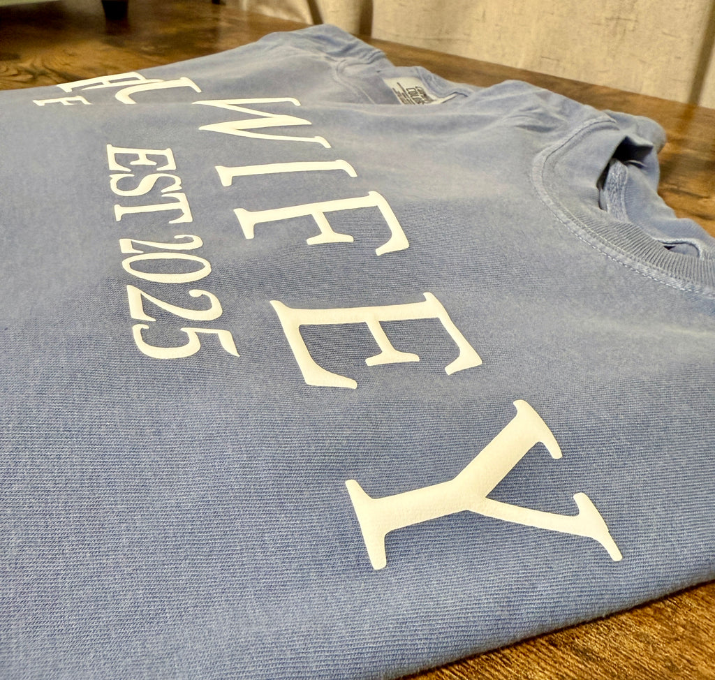 Matching Comfort Colors® Shirts – Custom Husband & Wife Established Date Tees
