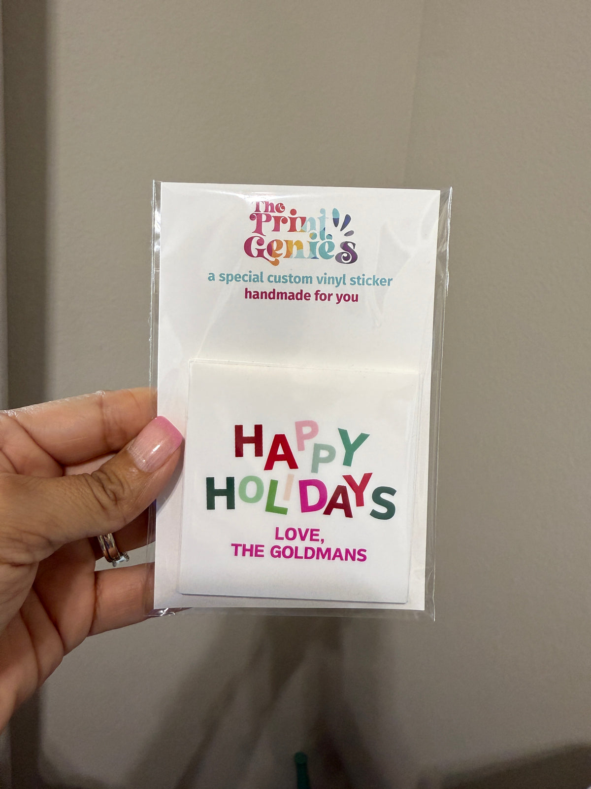Christmas Holiday Hanukkah Custom Gift Tag Stickers