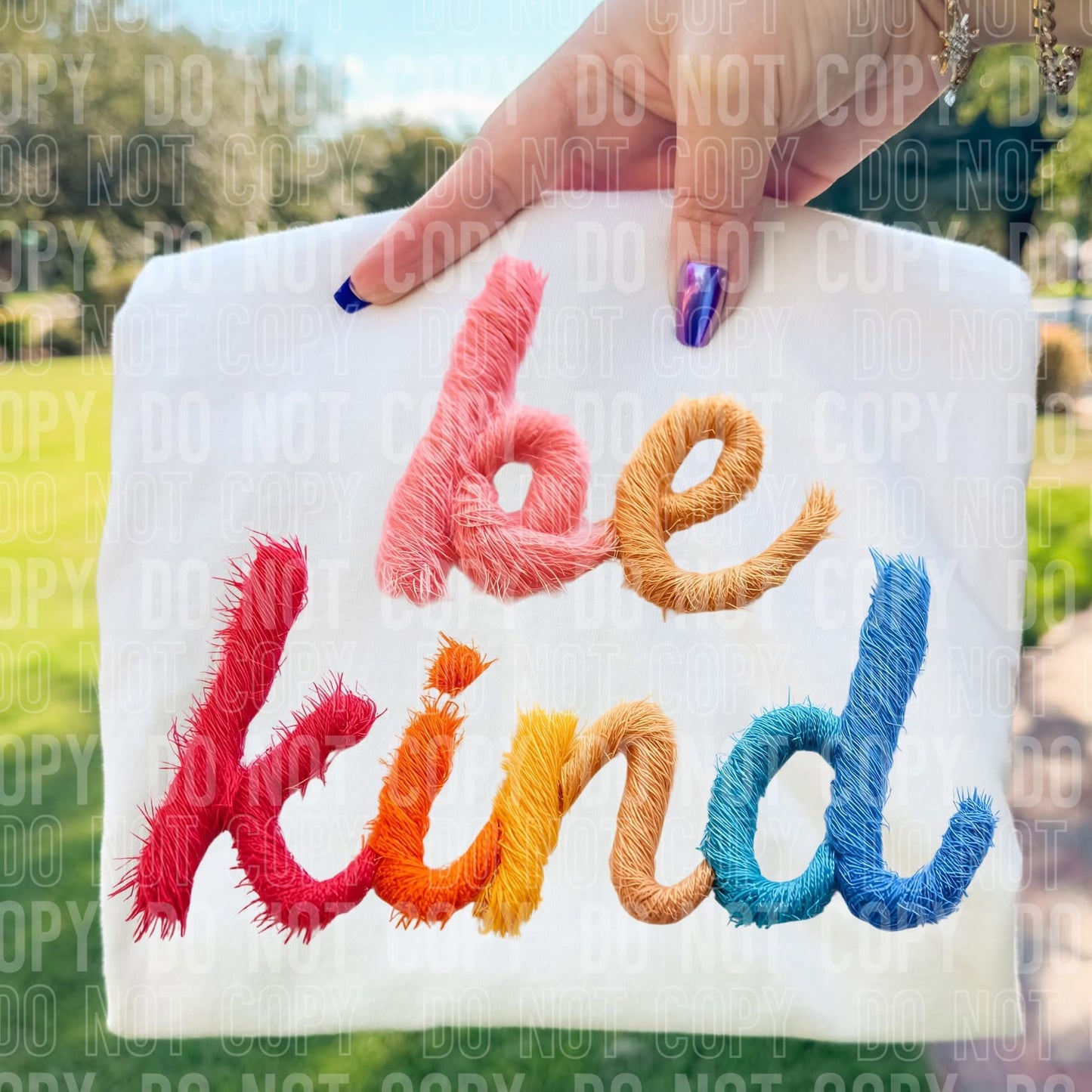 be kind faux yarn tee