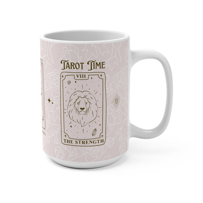 Tarot Time | Strength Justice Temperance Cards | 15 oz Mug