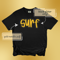 Black & Gold Shimmer Surf Tee