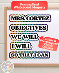 Personalized Whiteboard Magnets for Teachers