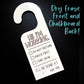 Work from Home Message Door Hanger