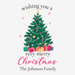 Classic Christmas Tree Personalized Gift Stickers