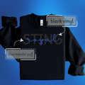 Black & Metallic Blue Sting Royal Sweatshirt