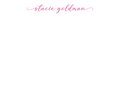 Scripted Style Personalized Stationary Flat Cards with Envelopes