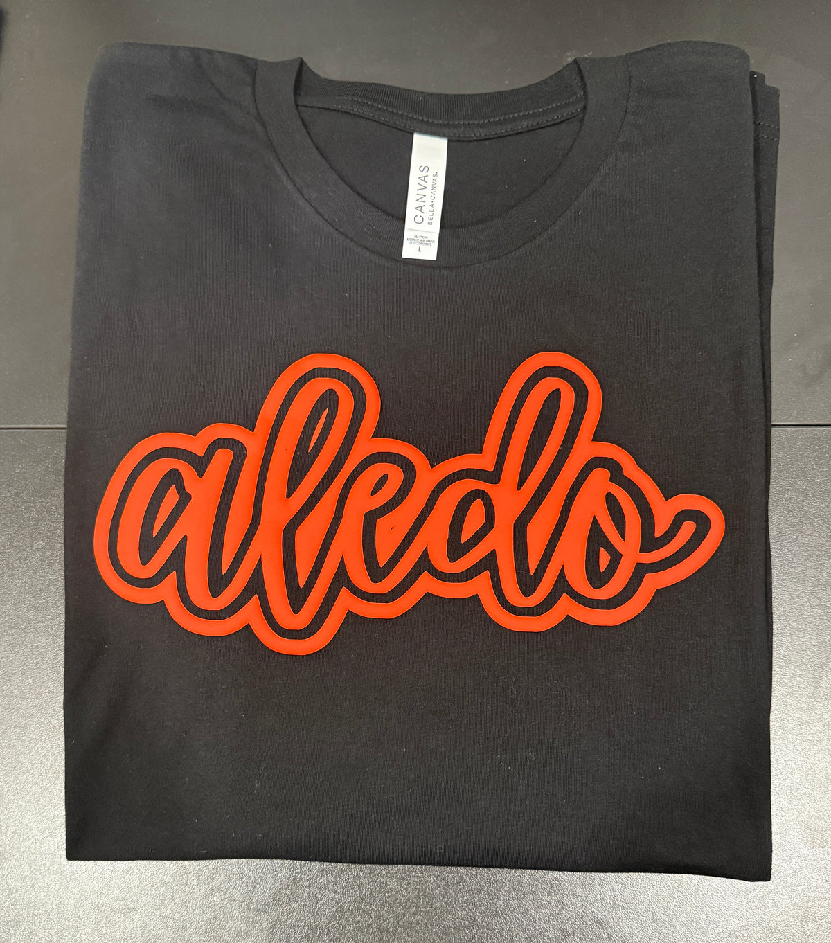 Aledo Script Pop Puff Tee
