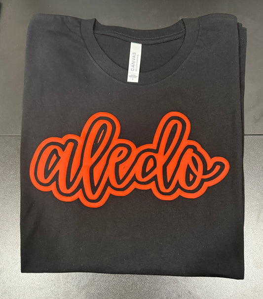 Aledo Script Pop Puff Tee