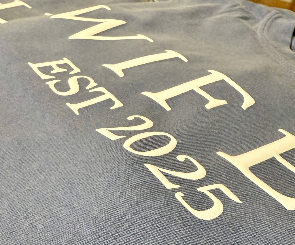 Matching Comfort Colors® Shirts – Custom Husband & Wife Established Date Tees