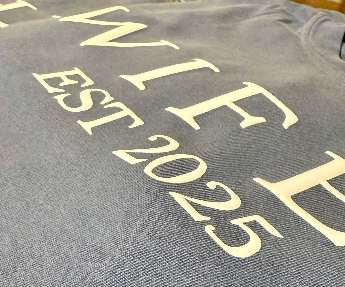 Matching Comfort Colors® Shirts – Custom Husband & Wife Established Date Tees