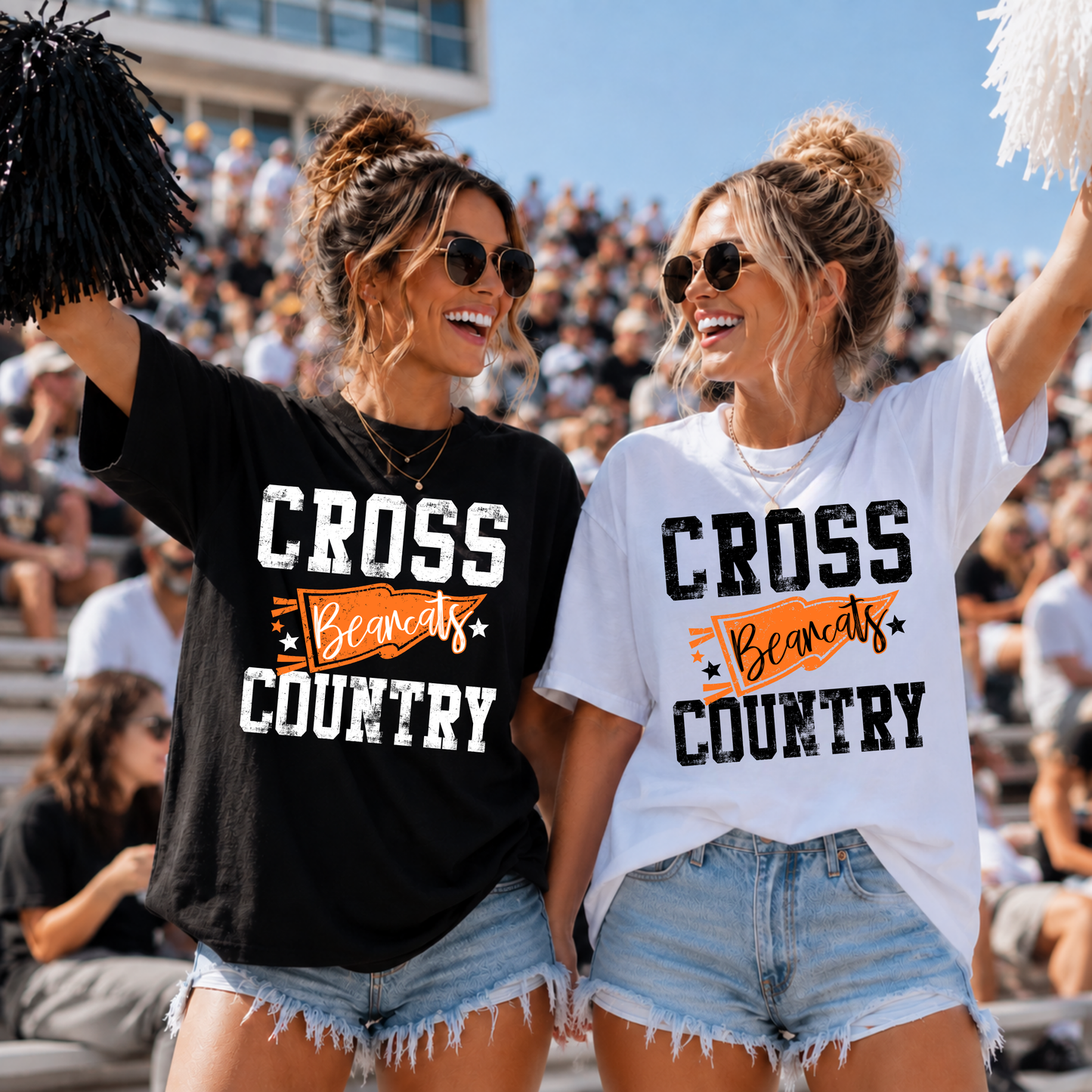 Grunge Pennant Sport Mascot Tee Design