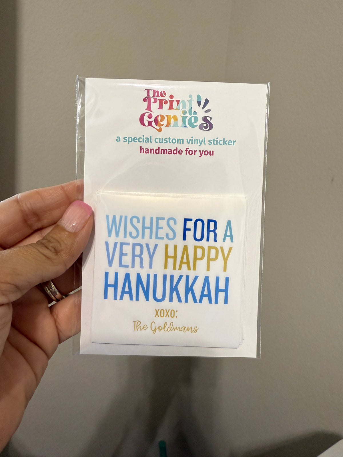 Christmas Holiday Hanukkah Custom Gift Tag Stickers