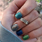 Plate Style Hand Stamped Ring
