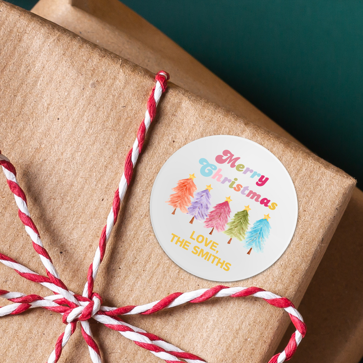 Modern Christmas Trees | Personalized Gift Stickers Tags