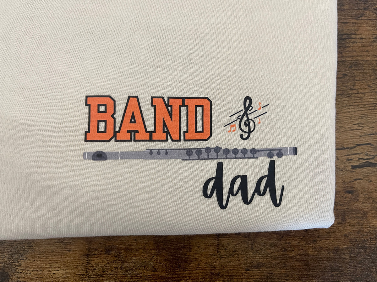 Custom Band Dad/Mom Shirt with Instrument & Name