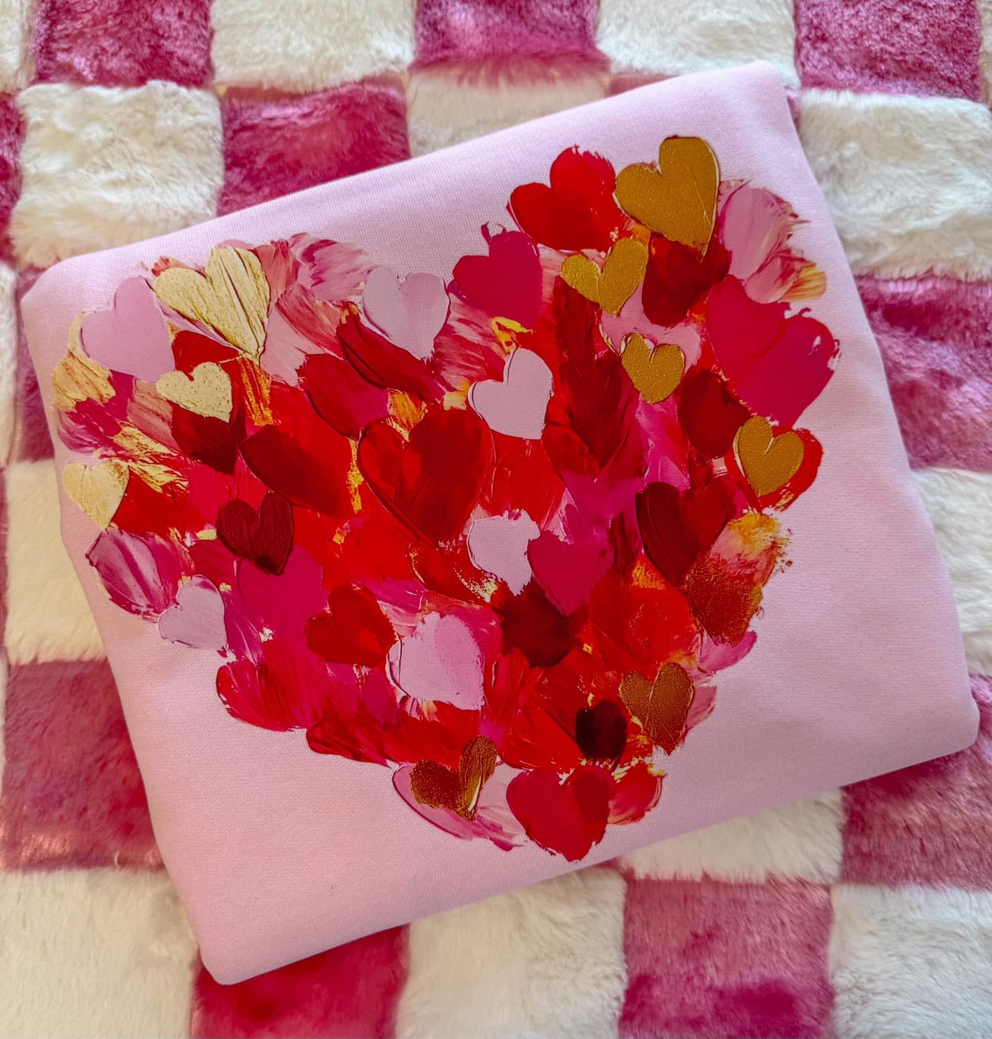 Painted Hearts Print Shirt